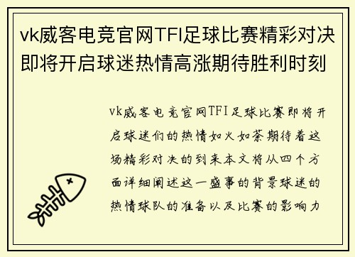 vk威客电竞官网TFI足球比赛精彩对决即将开启球迷热情高涨期待胜利时刻